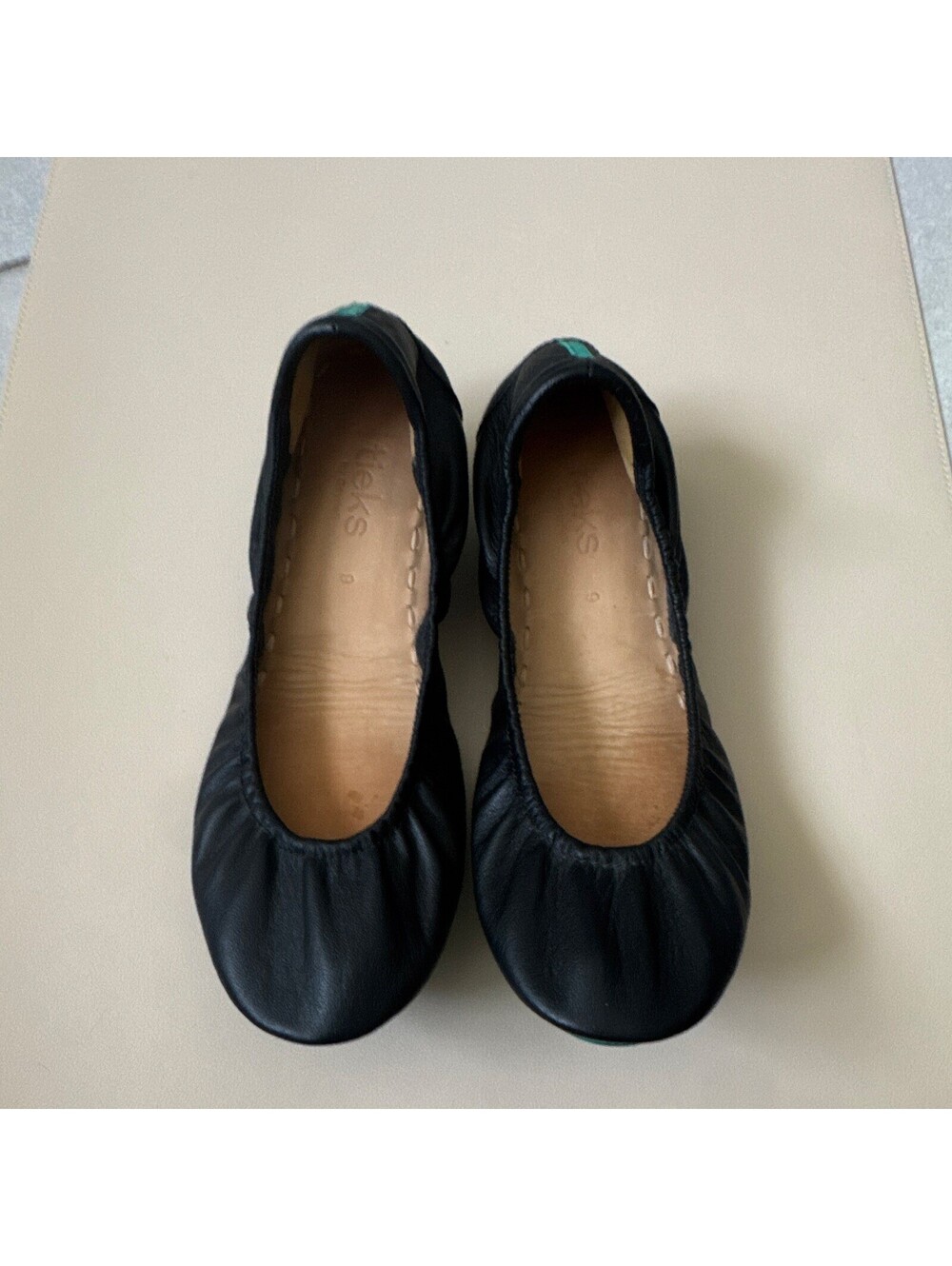 Tieks by Gavrieli Women's Leather Ballet Flats Black Size 9 US Includes Bag
